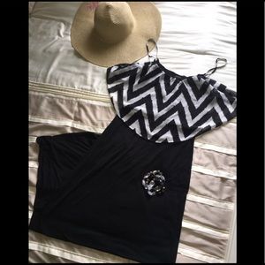 Black and white Maxi Dress